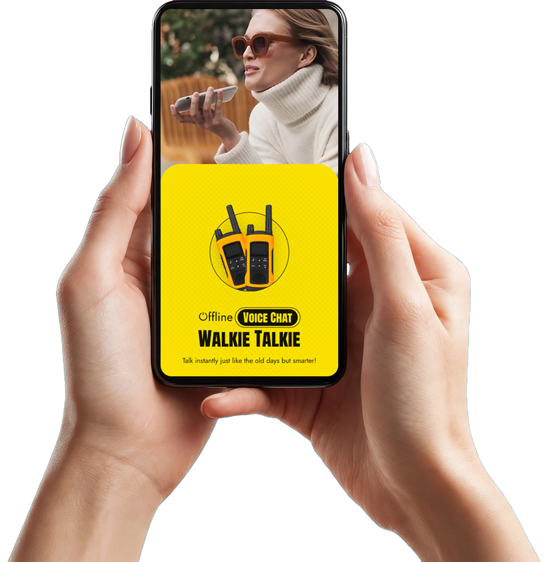 Offline Walkie Talkie app screen